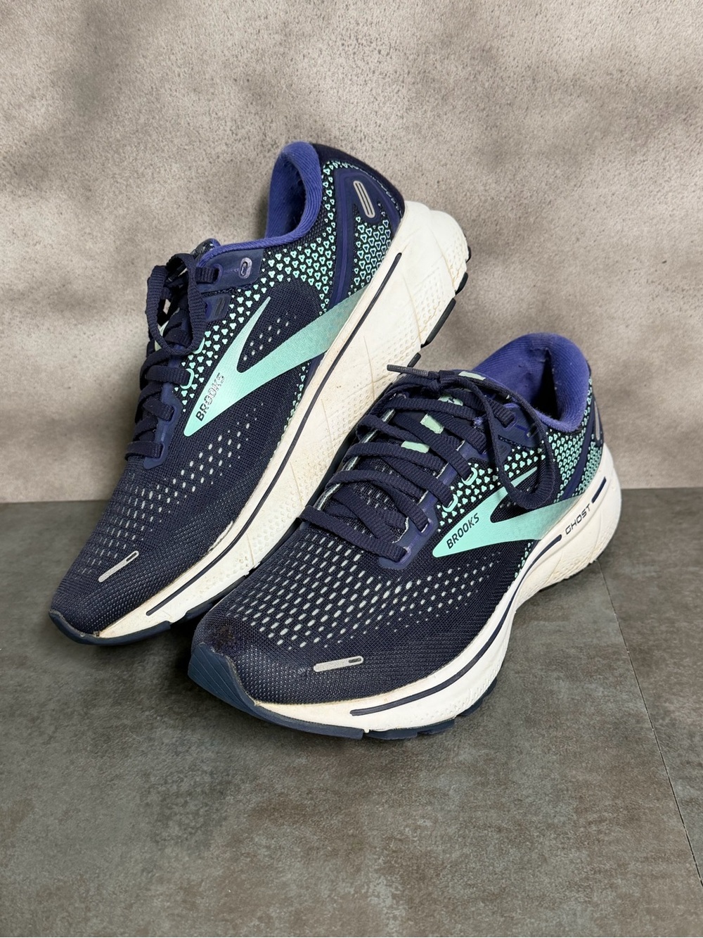 Brooks Ghost 14 Women's Navy Blue Running Shoes 1203561B446 Size 8B - Picture 14 of 16